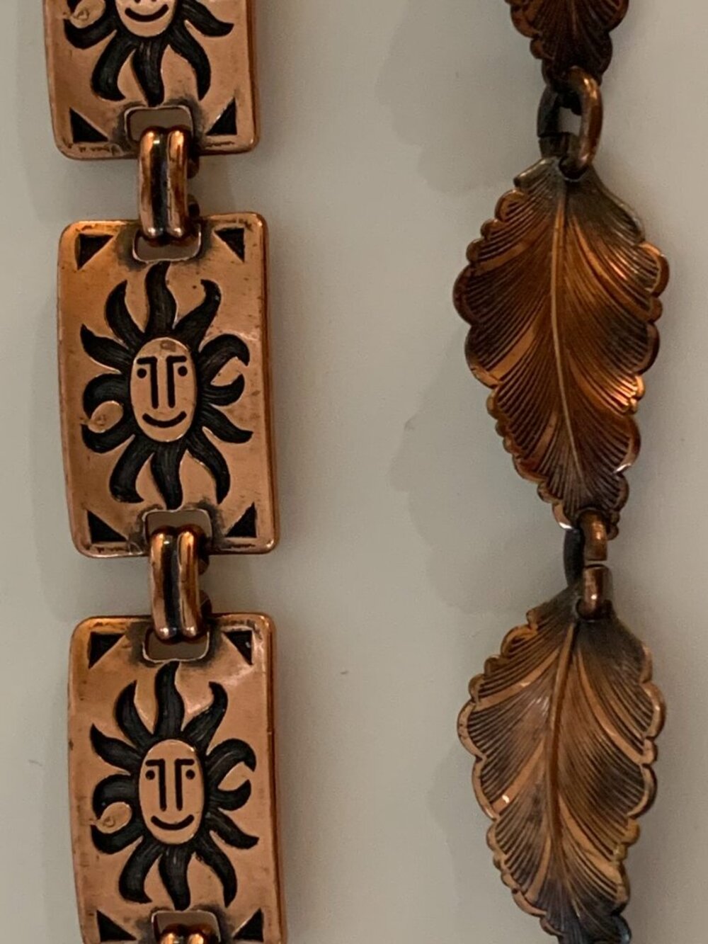 Two Vintage Copper Bracelets - 1 With "Sunrise Copper" Tag
